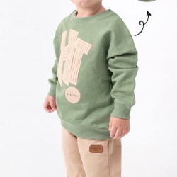 Hi Baskılı Bereli Düşük Omuz Oversize Mevsimlik Erkek Bebek Takım