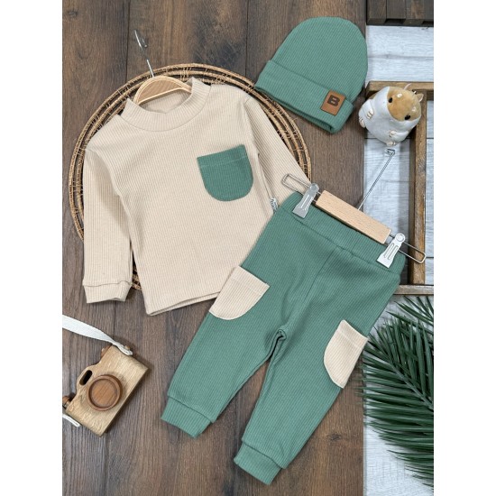 Soft Likralı Bereli Mevsimlik Erkek Bebek Takım