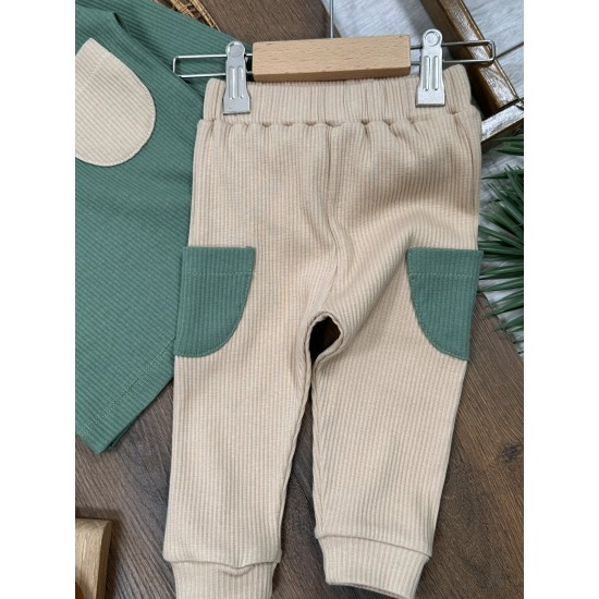 Soft Likralı Bereli Mevsimlik Erkek Bebek Takım