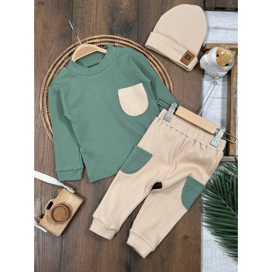 Soft Likralı Bereli Mevsimlik Erkek Bebek Takım