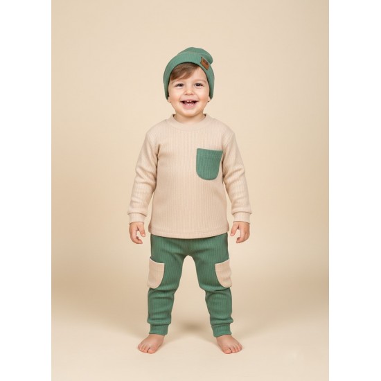 Soft Likralı Bereli Mevsimlik Erkek Bebek Takım
