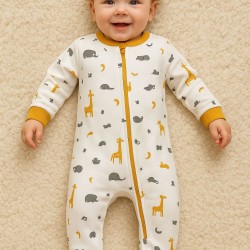 %100 Pamuk İçi Astarlı Elyafsız 1-2-3 Yaş Mevsimlik Kız ve Erkek Bebek Uyku Tulumu