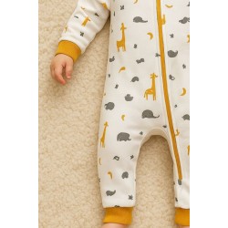 %100 Pamuk İçi Astarlı Elyafsız 1-2-3 Yaş Mevsimlik Kız ve Erkek Bebek Uyku Tulumu